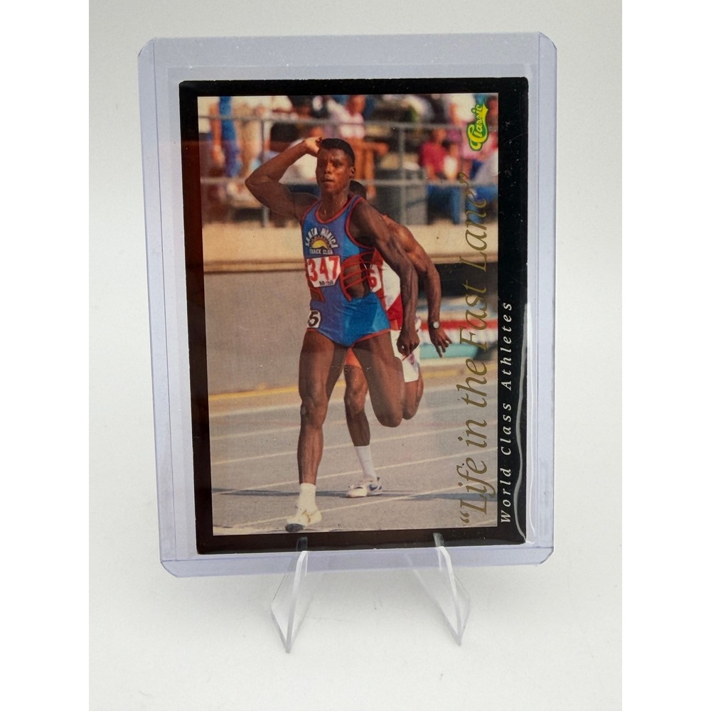 1992 Classic World Class Athletes Carl Lewis 58 Life in the Fast Lane Card